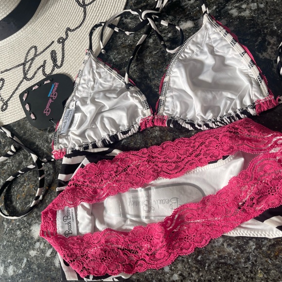 NWT beach bunny bikini XL set lady lace zebra print RAREST 💎 “Stop and Stare” - Picture 8 of 15